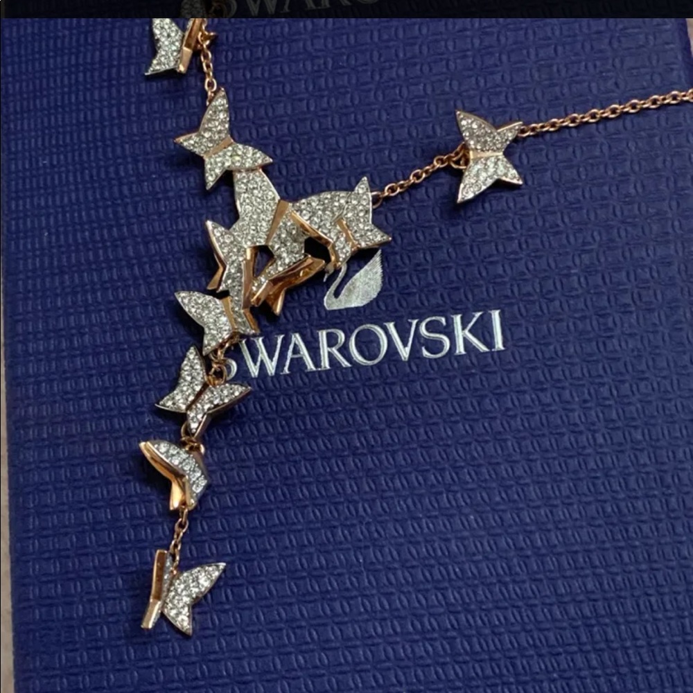 Swarovski Butterfly Rose Gold Necklace
